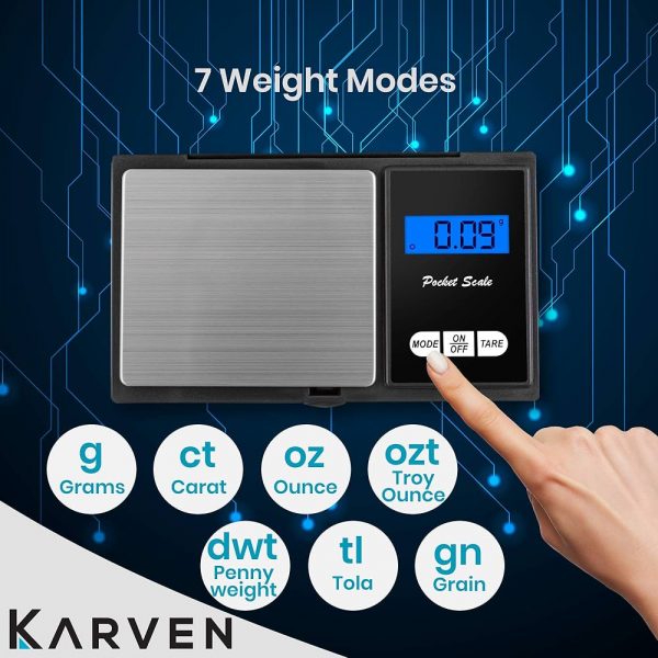 Karven AccurCore 2 Digital 0.01g x 100g Pocket Scales