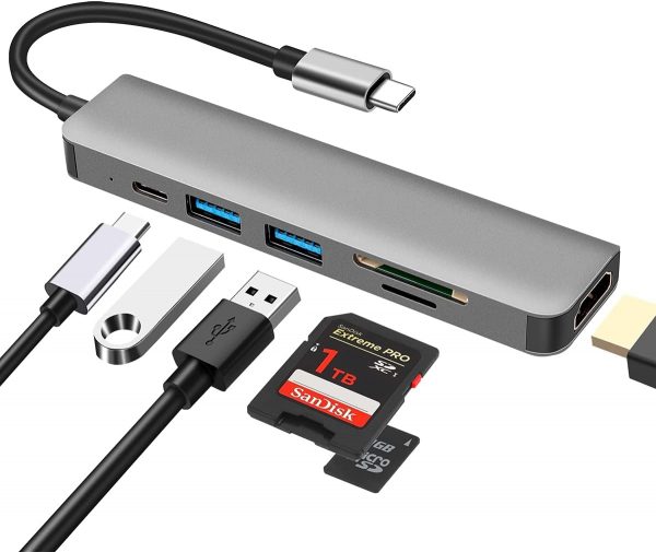 6 in 1 USB-C Hub