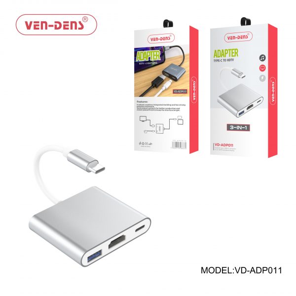 Type C To HDTV Adapter 3 in 1 with USB Port